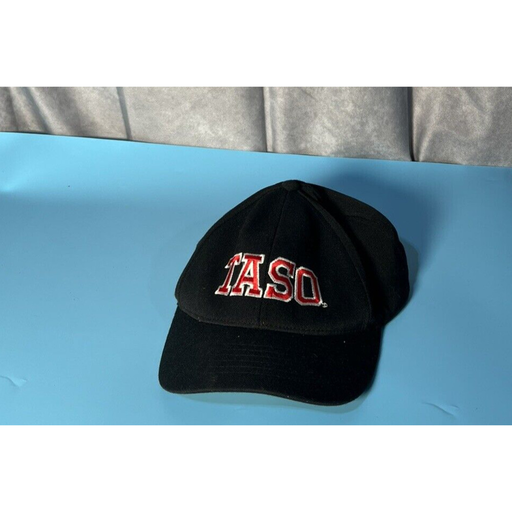 Taso Logo Richardson 543 Size Med-lg Fitted Hat Cap Black Embroidered